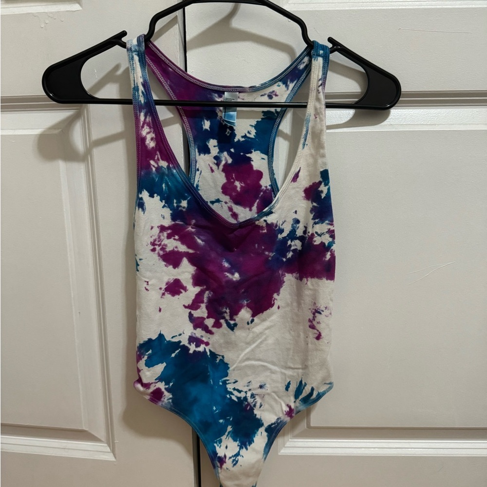 Hazel Boutique custom made tie dye American Apparel bodysuit